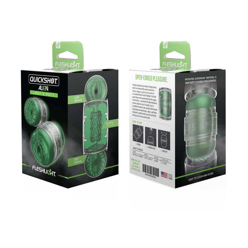 Fleshlight Quickshot Alien Green Metallic Lady/Butt Masturbator