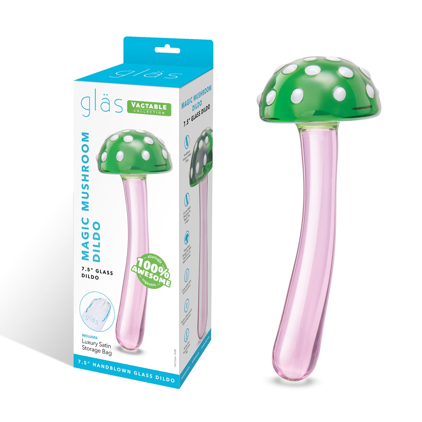 Electric EEL | GLAS Magic Mushroom 7.5" Glass Dildo