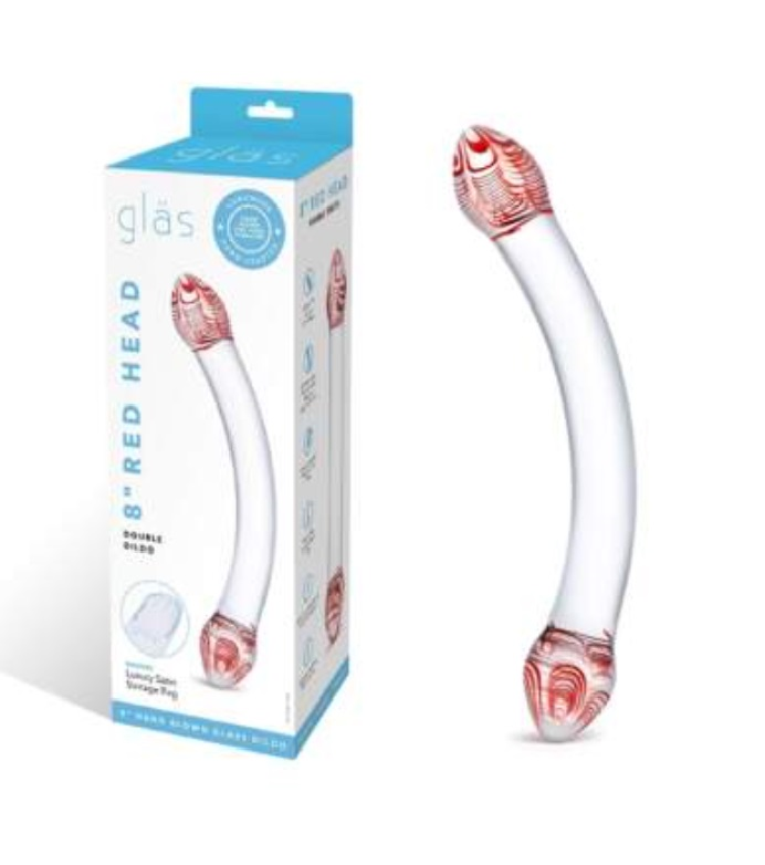 Electric EEL | GLAS 8" Red Head Double Dildo