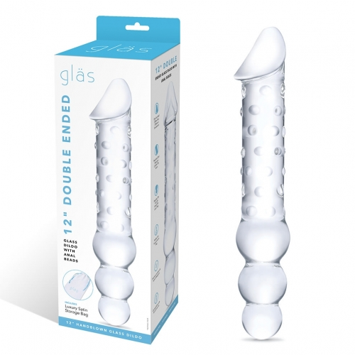 Electric EEL | GLAS 12" Double Ended Glass Dildo With Anal Beads