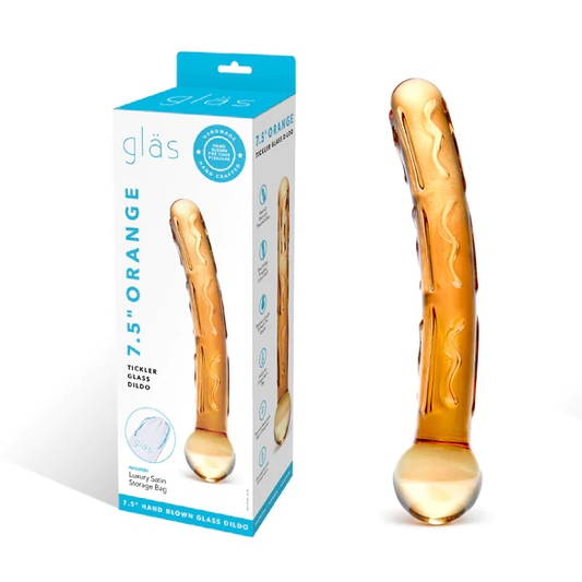 Electric EEL | GLAS 7.5" Orange Tickler Dildo