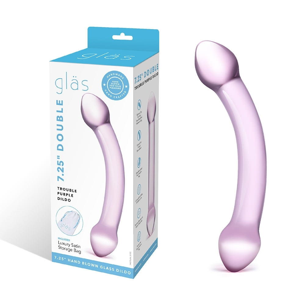 Electric EEL | GLAS 7.25" Double Trouble Purple Dildo