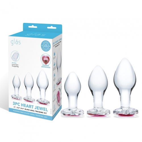 Electric EEL | GLAS 3PC Heart Jewel Anal Training Kit