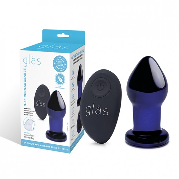 Electric EEL | GLAS 3.5" Rechargeable Remote Controlled Vibrating Butt Plug