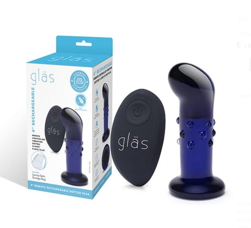 Electric EEL | GLAS 4" Rechargeable Remote Controlled Vibrating Dotted G-spot/P-Spot Plug