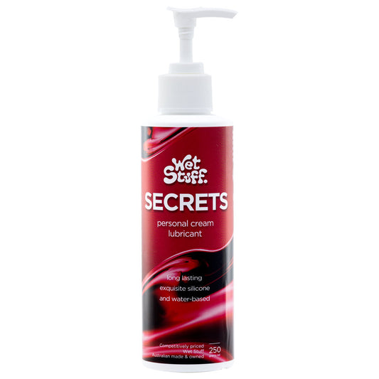 Wet Stuff Secrets Silicone & Water Based Personal Lubricant Cream 250g