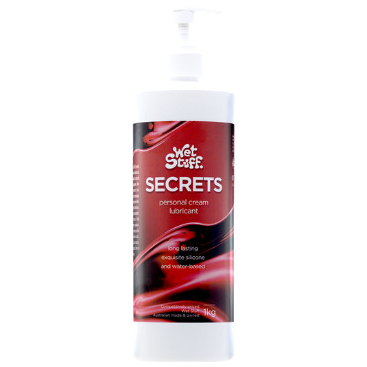 Wet Stuff Secrets Silicone & Water Based Personal Lubricant Cream 1kg