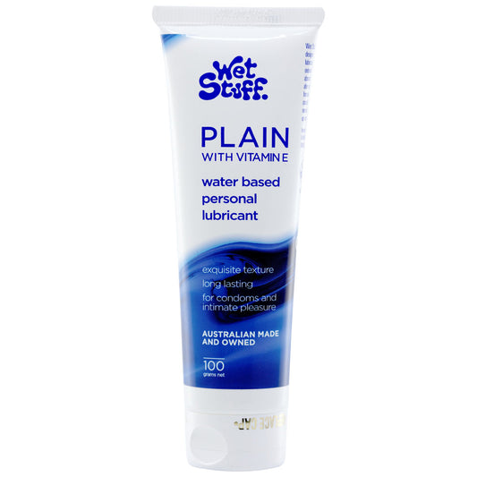 Wet Stuff Plain with Vitamin E Water Based Lube Lubricant 100g