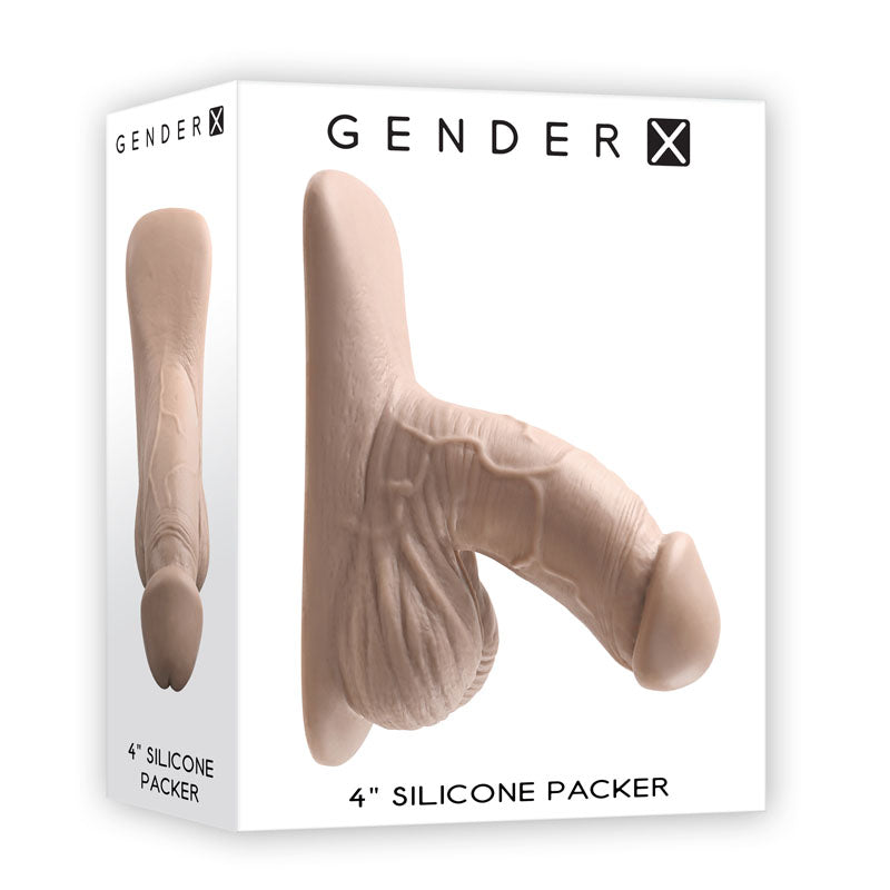 Gender X 4" SILICONE PACKER LIGHT Flesh 10cm Packer