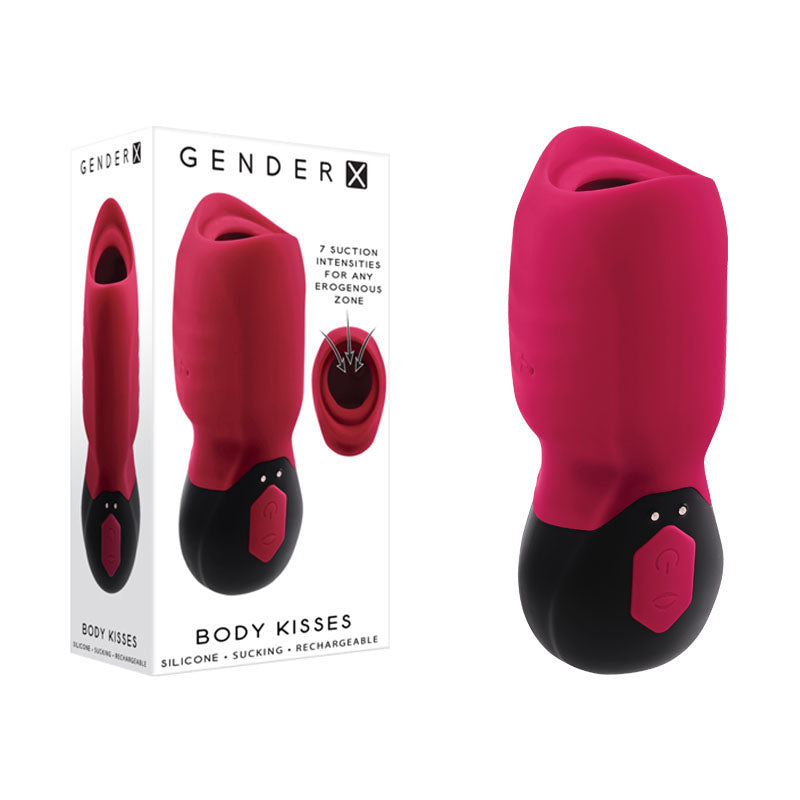 Gender X BODY KISSES - Black/Red Sucking Stimulator