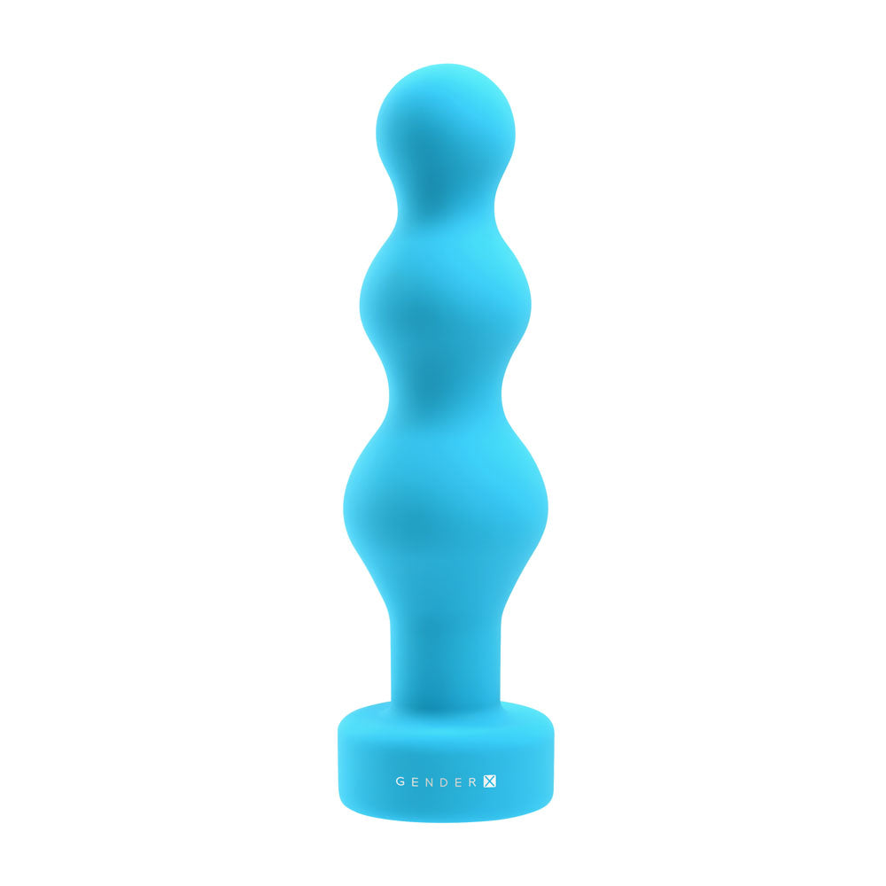Gender X PLUGGED UP - Blue 13.6cm Vibrating Beaded Butt Plug
