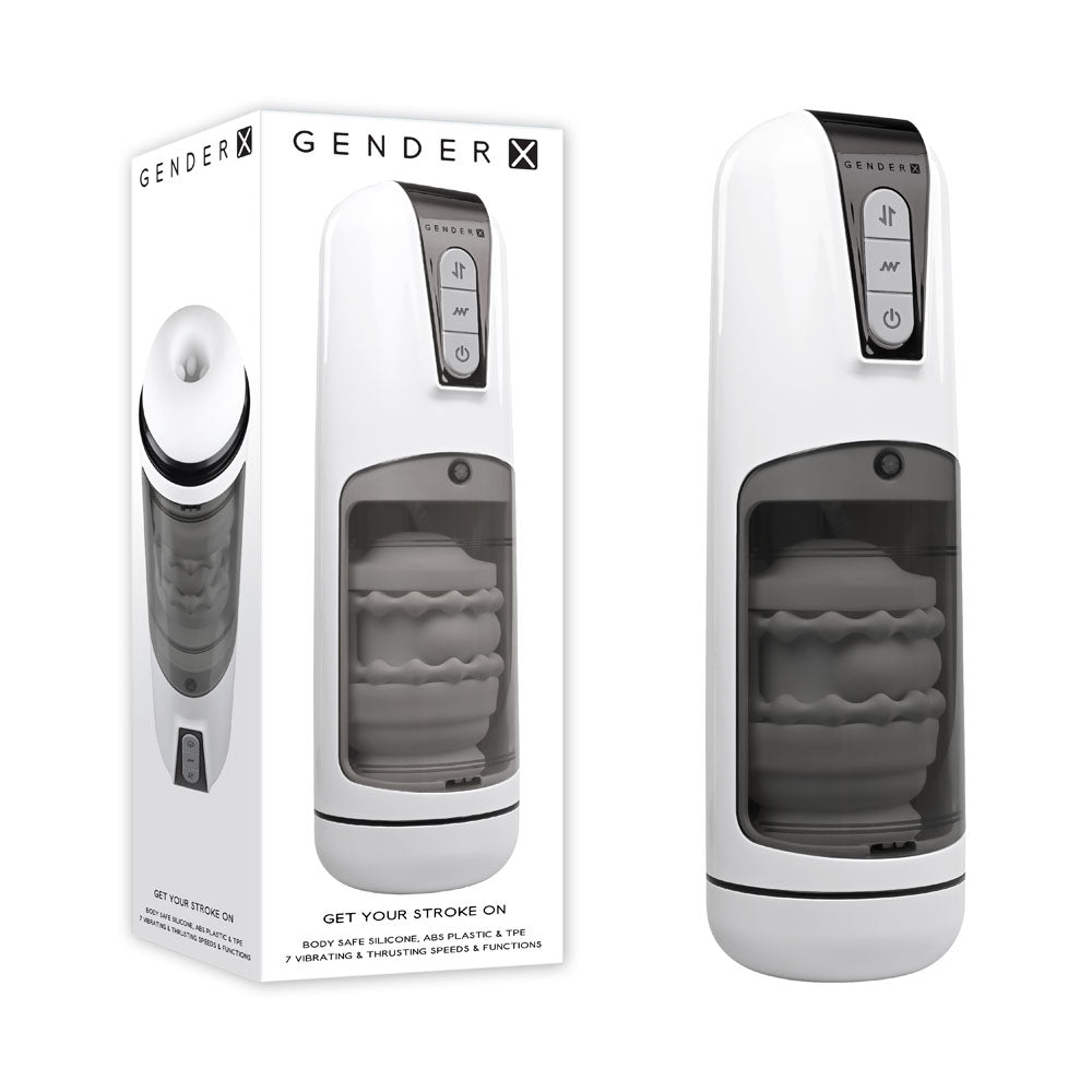 Gender X GET YOUR STROKE ON - Thrusting & Vibrating Auto Masturbator