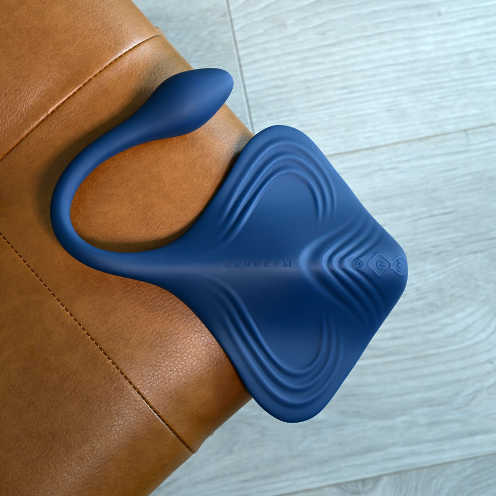 Gender X DAILY GRIND - Blue Grinding Vibrating Pad with Anal Plug