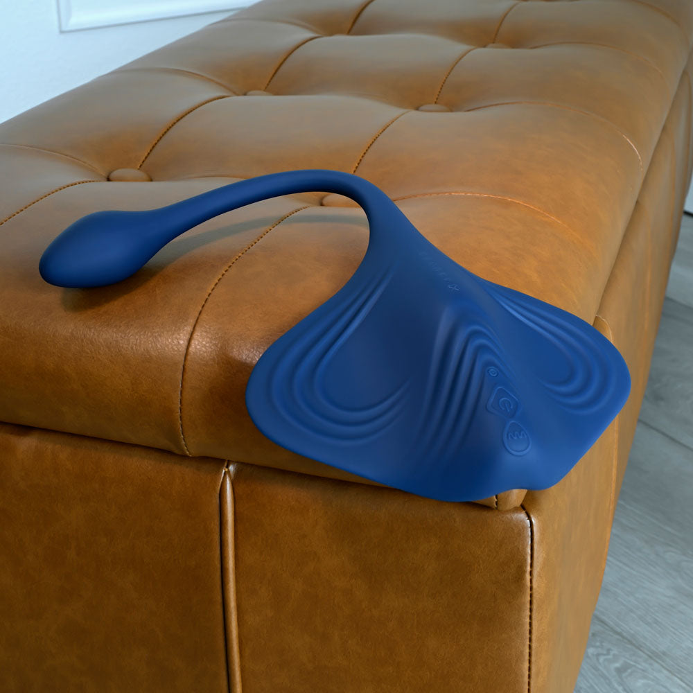 Gender X DAILY GRIND - Blue Grinding Vibrating Pad with Anal Plug