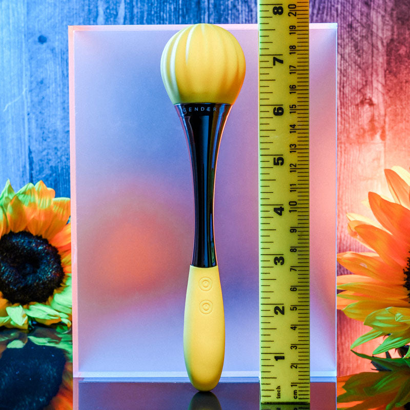 Gender X SUNFLOWER - Yellow 20cm USB Rechargeable Massage Wand