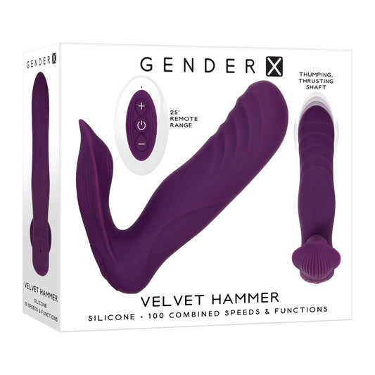 Gender X VELVET HAMMER - Purple Wearable Vibe with Remote