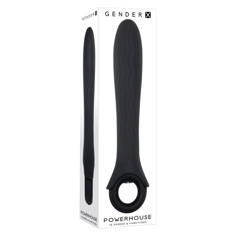 Gender X POWERHOUSE - Black 21.6cm USB Rechargeable Vibrator