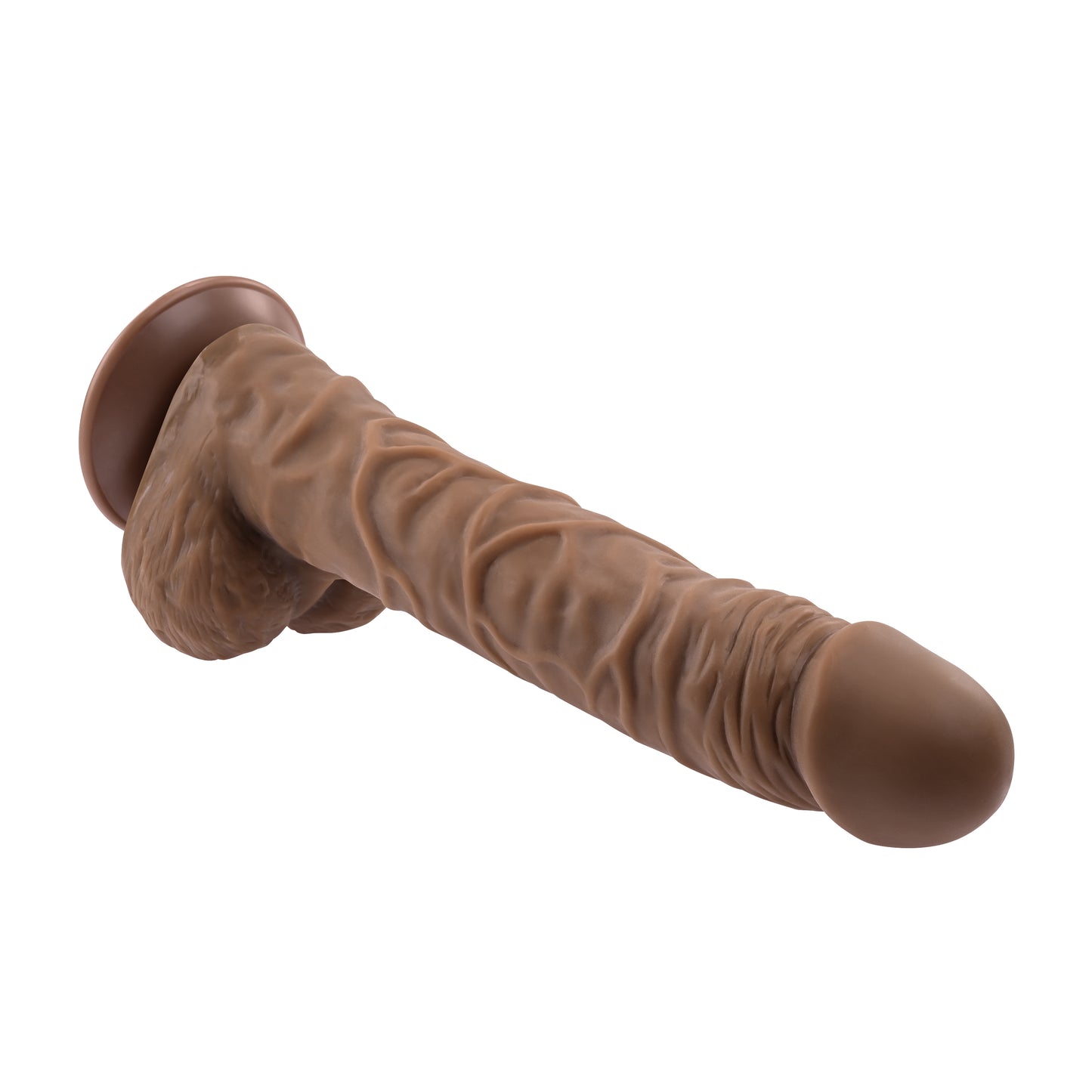 Gender X 10" FLEXSKIN POSEABLE TRUE FEEL Dark Brown 29.2cm Poseable Dong Dildo