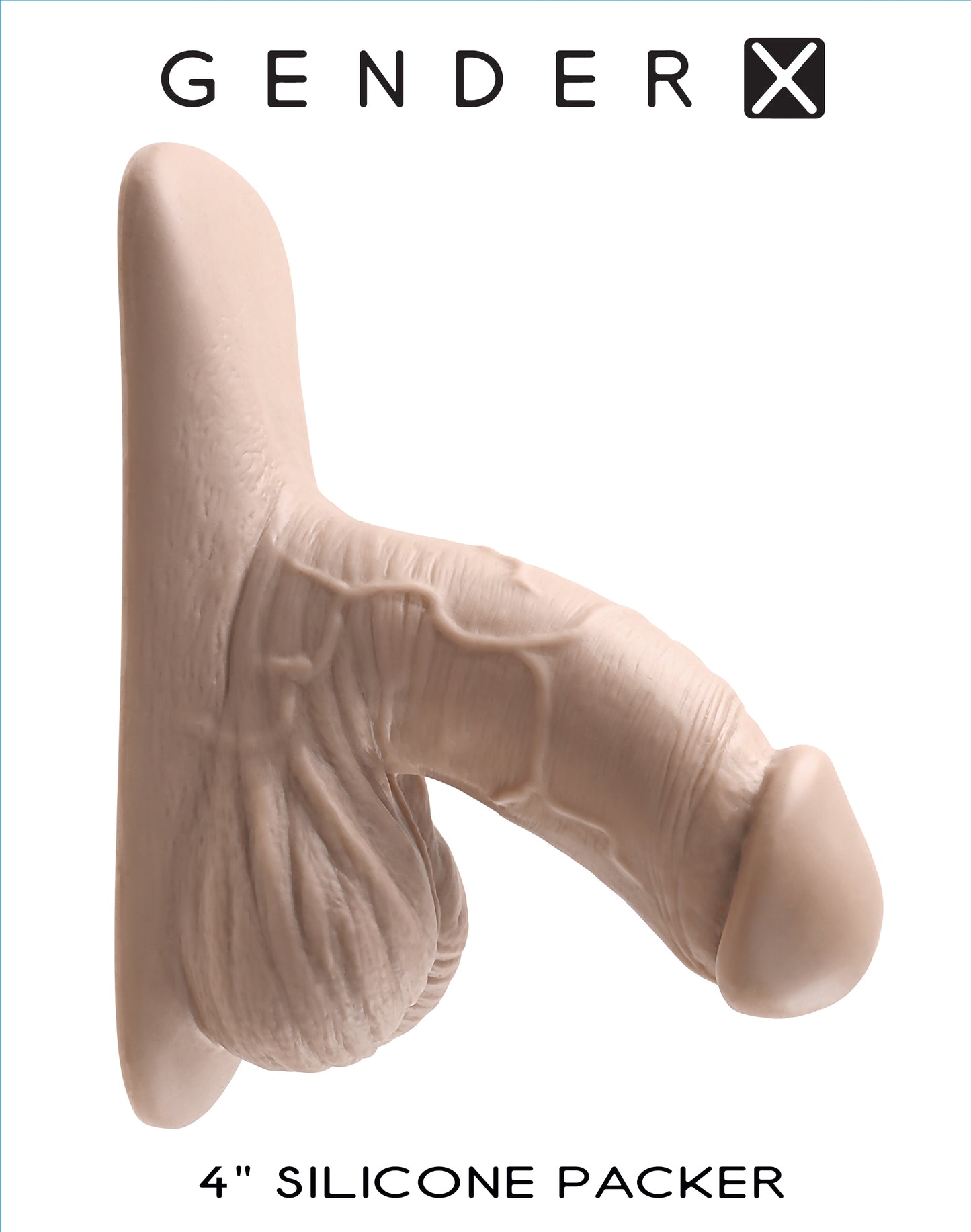 Gender X 4" SILICONE PACKER LIGHT Flesh 10cm Packer