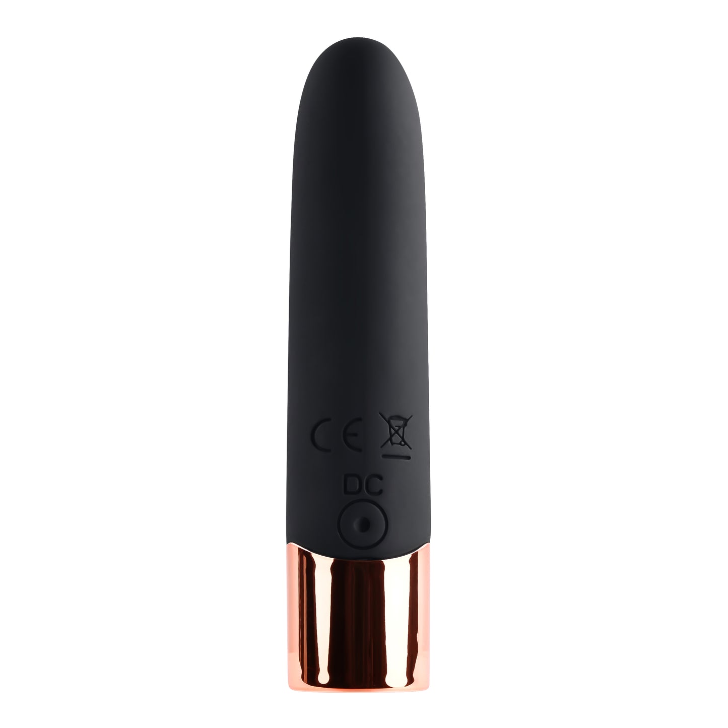 Gender X THE GOLD STANDARD Black/Rose Gold 10 cm USB Rechargeable Bullet Vibrator