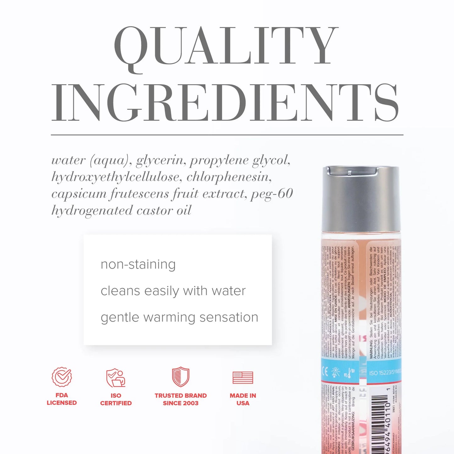 JO H2O Anal Warming Water Based Lubricant 2oz/60ml