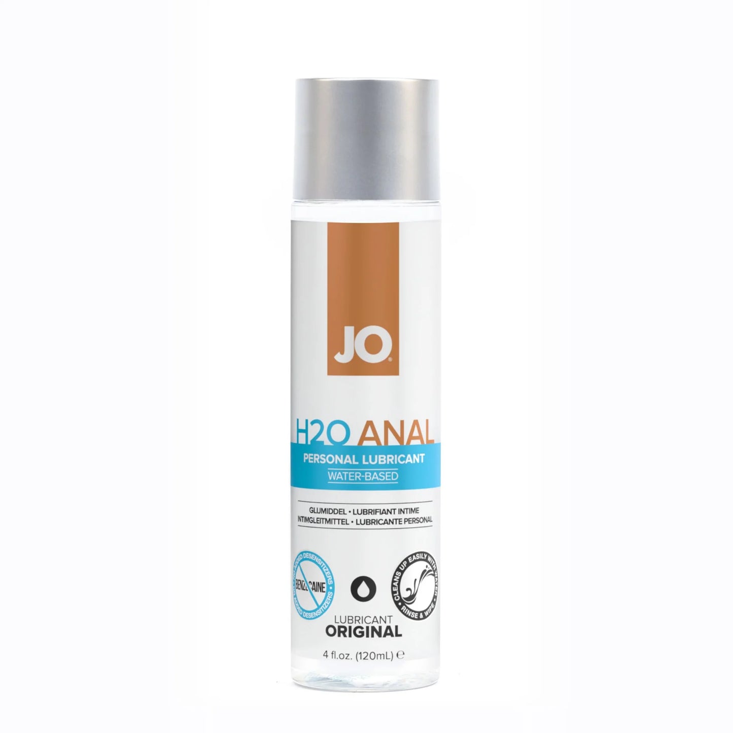 JO H2O Anal Water Based Lubricant 4oz/120ml