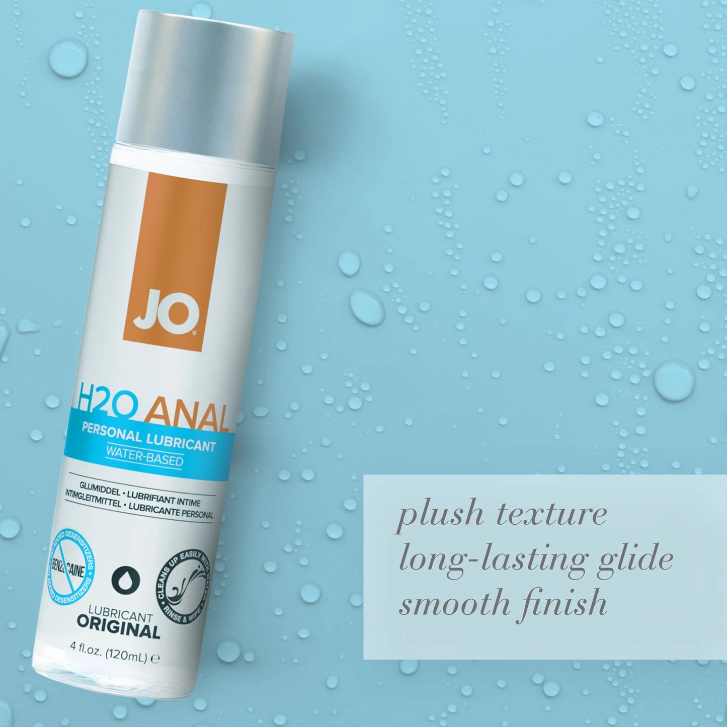 JO H2O Anal Water Based Lubricant 4oz/120ml