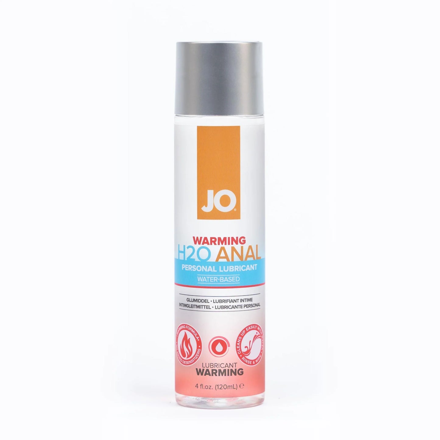 JO H2O Anal Warming Water Based Lubricant 4oz/120ml