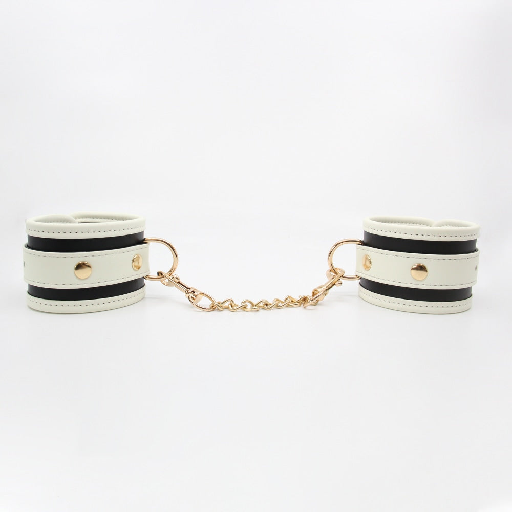 Love In Leather Black & Glow In The Dark Wrist Restraints