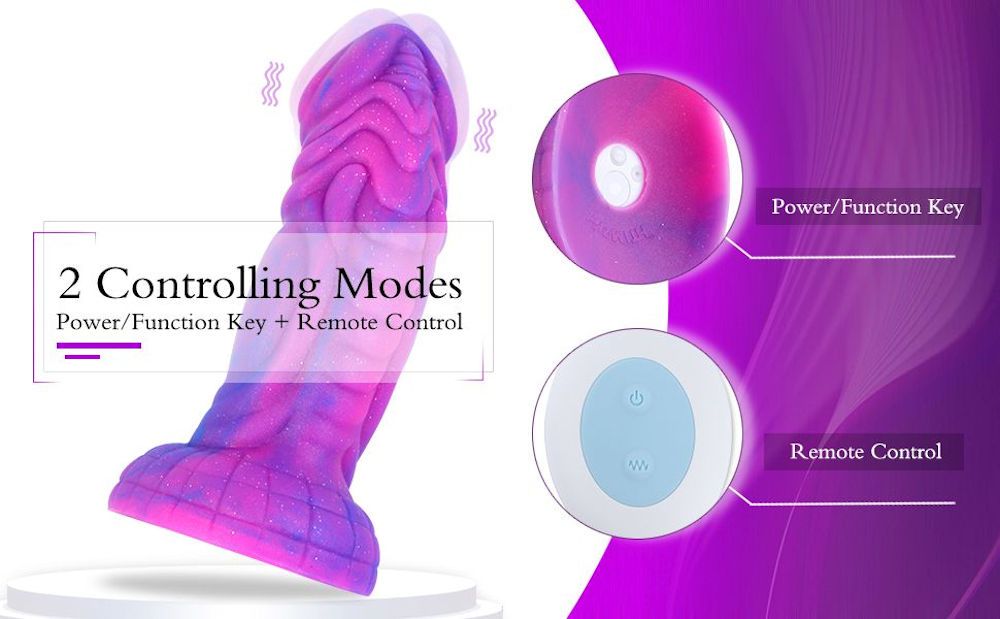 HiSmith - The Dream Sky Monster Series 8" Curved Giant Suction Vibrating Dildo