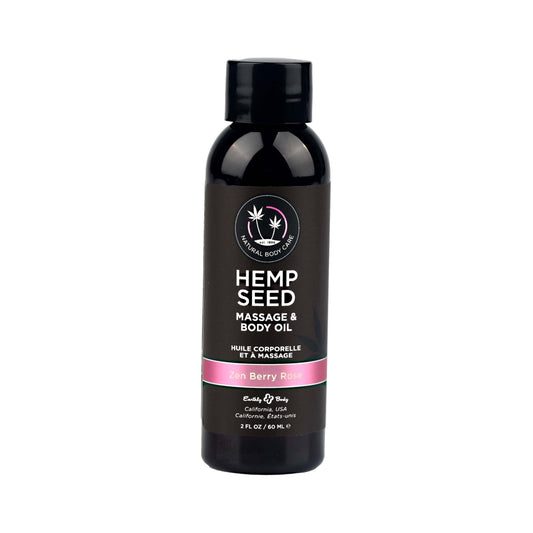 Earthly Body Hemp Seed Massage & Body Oil Zen Berry Rose (Blackberry, Yellow Rose & Amber) 60ml