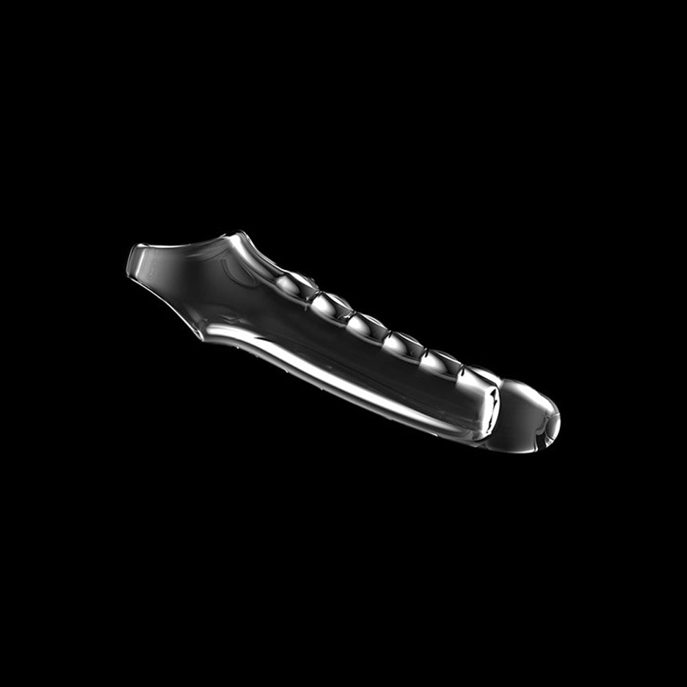 Adam & Eve Ridged Rider - Clear 22.9cm Penis Extension Sleeve