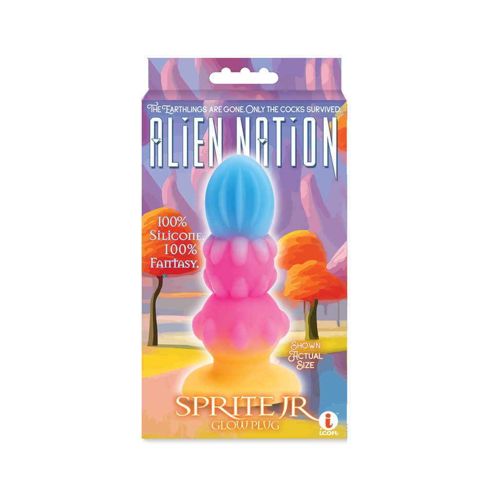 Icon Brands | Alien Nation - Sprite Jr. Glow in Dark Coloured 10.8cm Fantasy Anal Plug