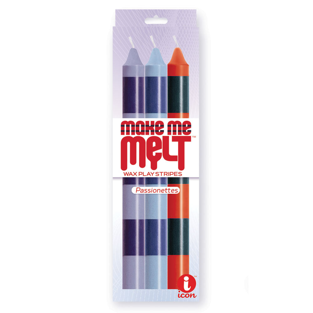 Icon Brands | The 9's Make Me Melt Drip Candle Passionettes - 3 Pack
