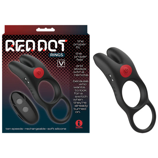 Icon Brands | Red Dot Rings - V1 Vibrating Cock Ring with Remote