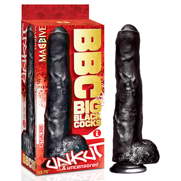 Icon Brands | BBC (Big Black Cocks) - Unkut - 35cm (13.75") Dildo Dong