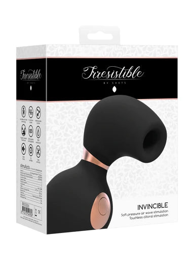 Shots Toys | Invincible Clitoral Stimulation Air Pulsation Vibrator Black