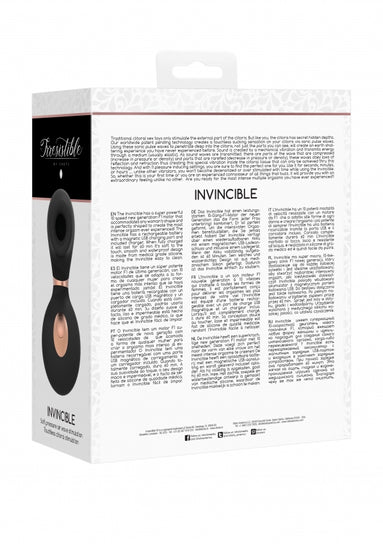 Shots Toys | Invincible Clitoral Stimulation Air Pulsation Vibrator Black