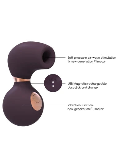 Shots Toys | Invincible Clitoral Stimulation Air Pulsation Vibrator Purple