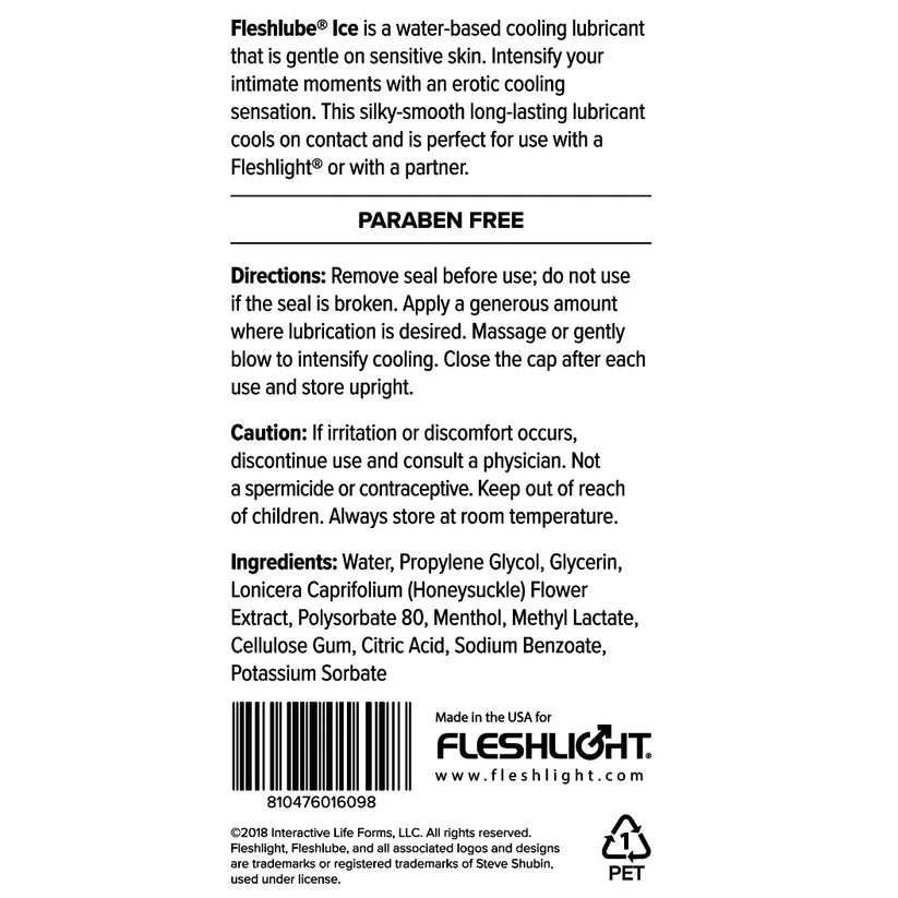 Fleshlight Fleshlube Ice Cooling Lubricant 4oz/118ml