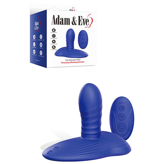 Adam & Eve THE MIDNGHT RIDER - Blue Thrusting Vibrating Grinder with Remote Control