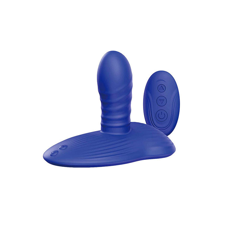 Adam & Eve THE MIDNGHT RIDER - Blue Thrusting Vibrating Grinder with Remote Control