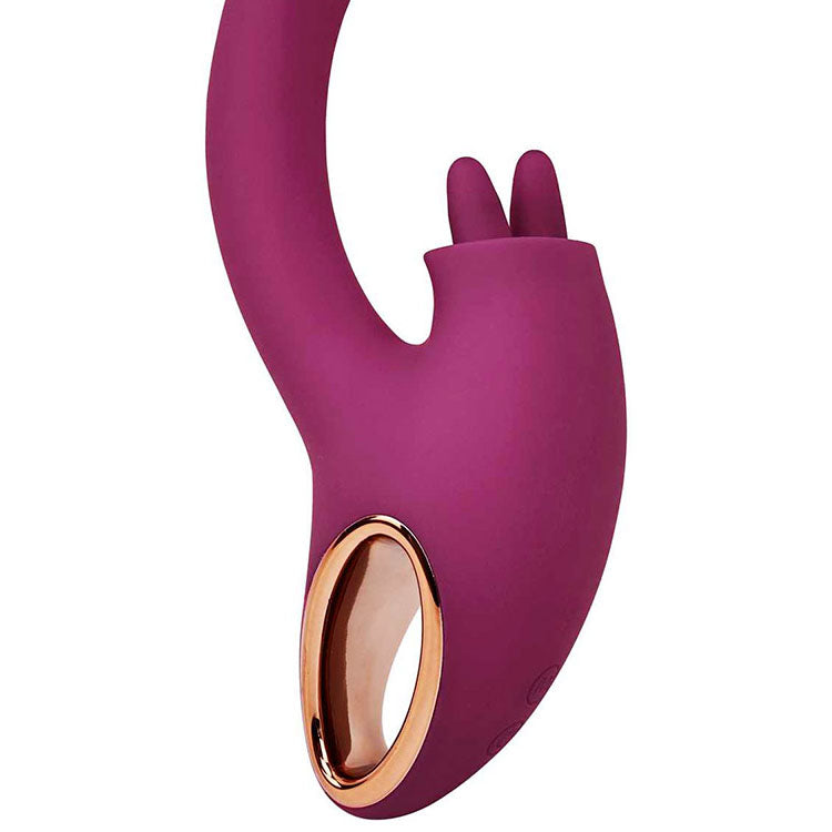 Adam & Eve ROSE GOLD CLIT TICKLER - Red 22cm Rabbit Vibrator