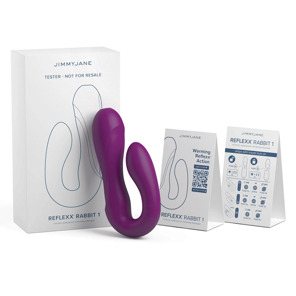 JimmyJane Reflexx Rabbit 1 - Purple USB Rechargeable Dual Vibrator
