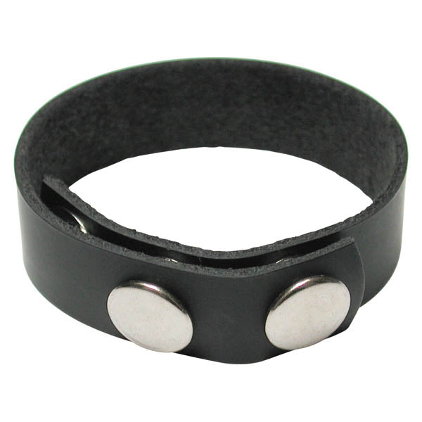 Stockroom | KinkLab 3 Snap Black Leather Adjustable Cock Ring