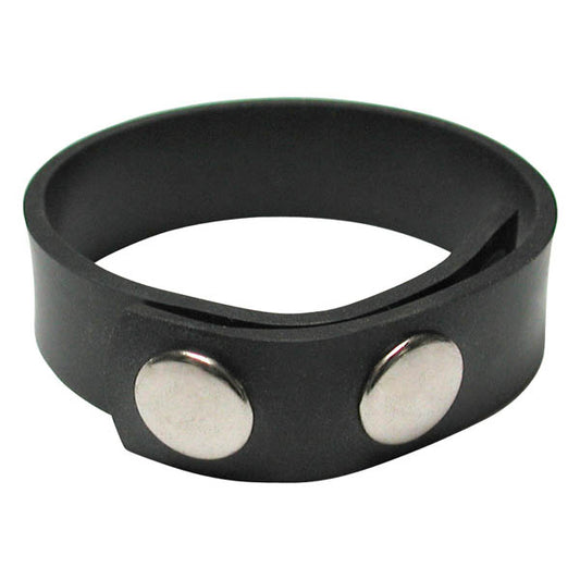 Stockroom | KinkLab 3 Snap Black Rubber Adjustable Cock Ring