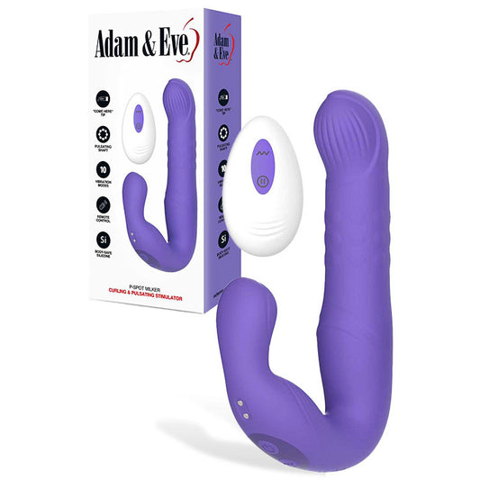 Adam & Eve Adam & Eve P-SPOT MILKER Curling & Pulsating Prostate Massager w Remote