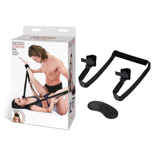 Lux Fetish Position Pal - Position Ankle Straps + Blindfold