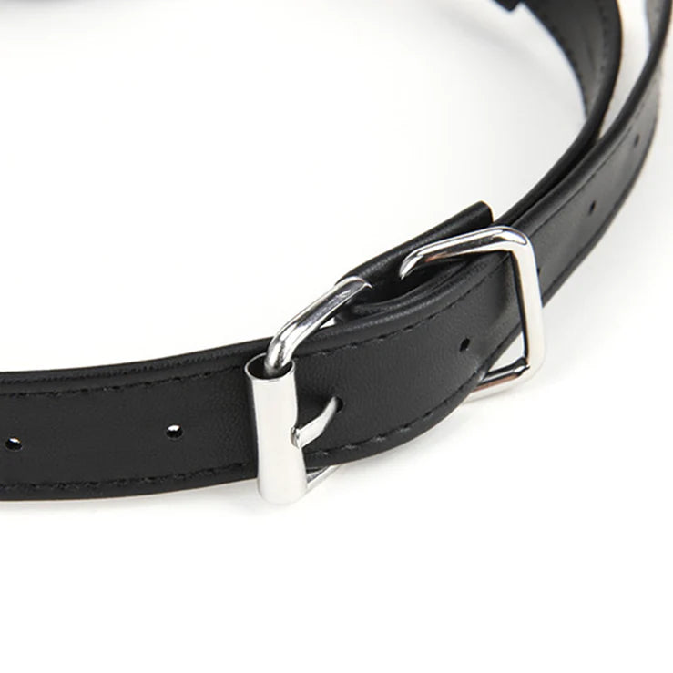Lux Fetish Breathable Ball Gag With Nipple Chain + Blindfold
