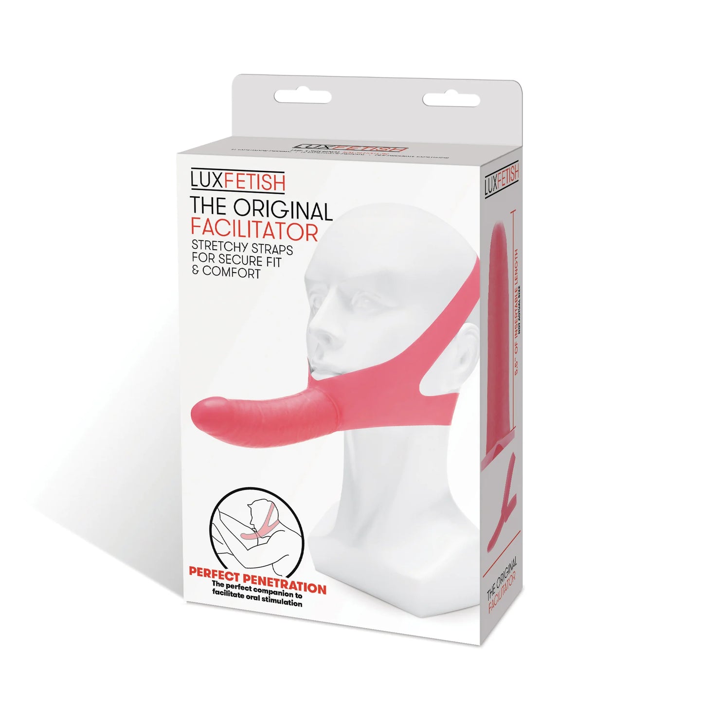 Lux Fetish The Original Facilitator - Facial Dildo Strap-On - Pink